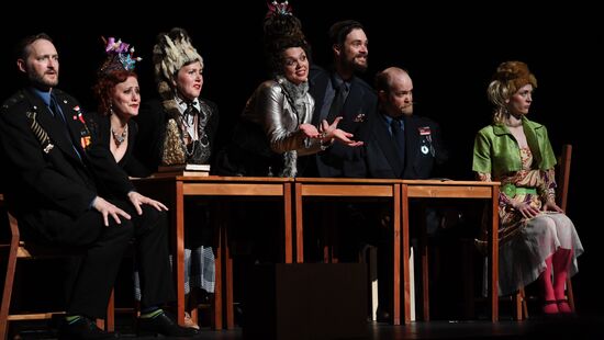 Rehearsal of play "Track 3" at the Chekhov International Theater Festival