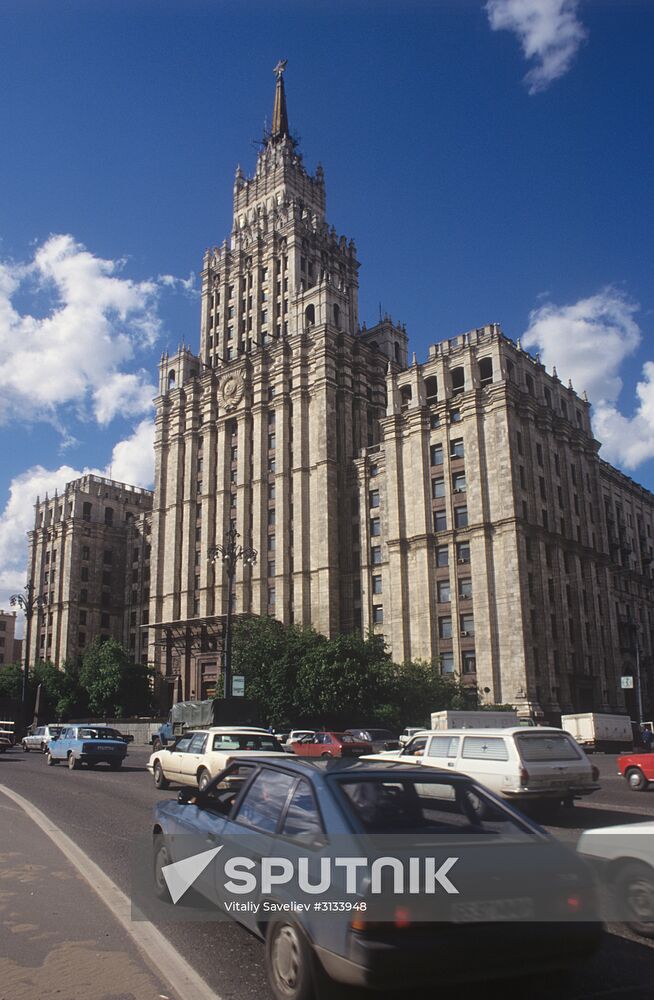 High rise building on Krasnye Vorota Square, Moscow