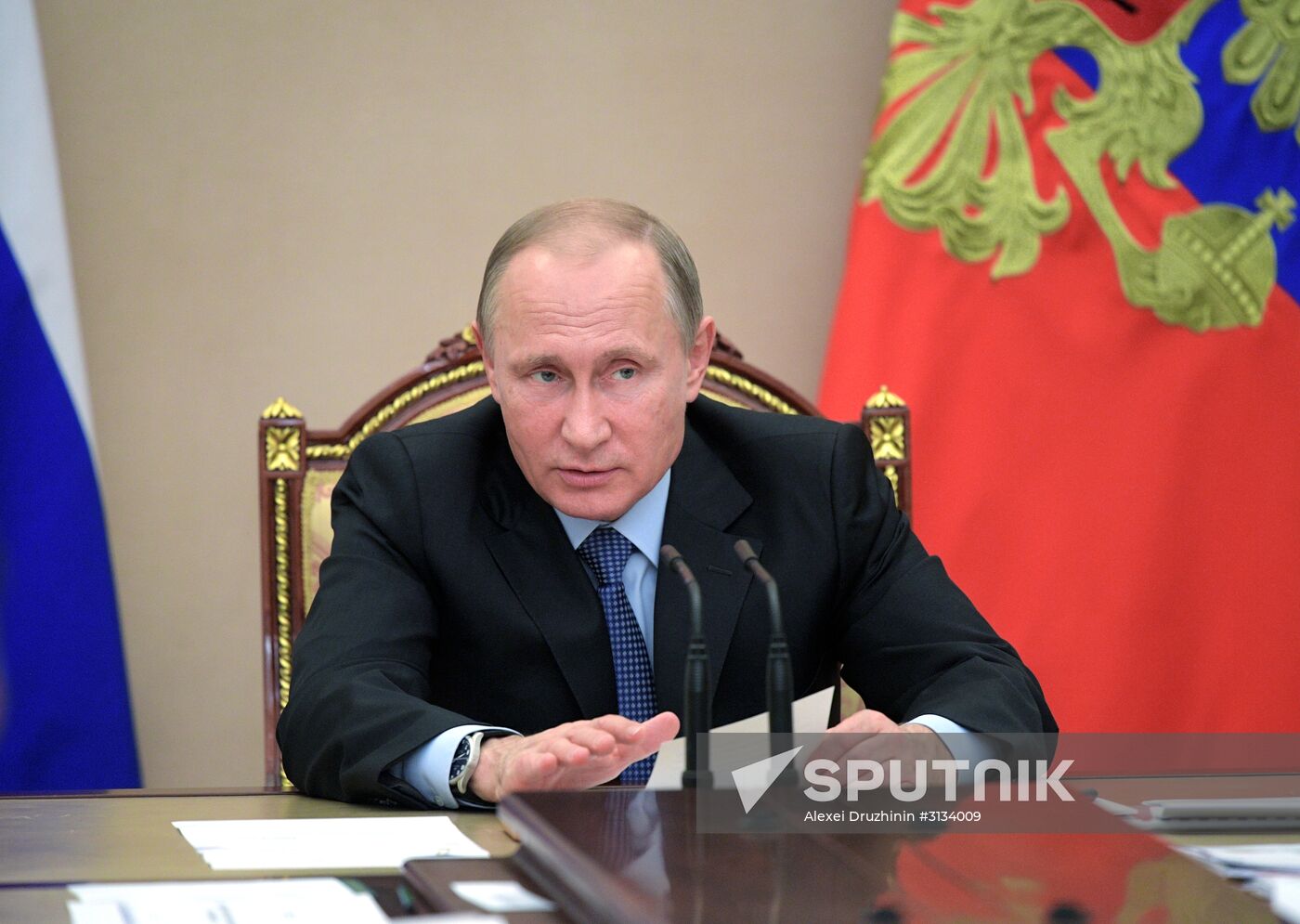 President Vladimir Putin conducts meeting on economic matters