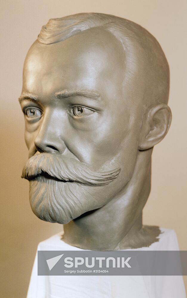 Sculptured portrait of Russian Emperor Nicholas II