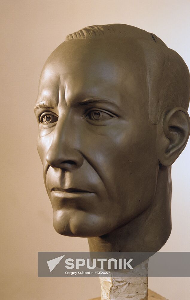 Sculptured portrait of Alexei Trupp, footman of Nicholas II