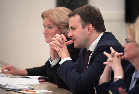 President Vladimir Putin conducts meeting on economic matters