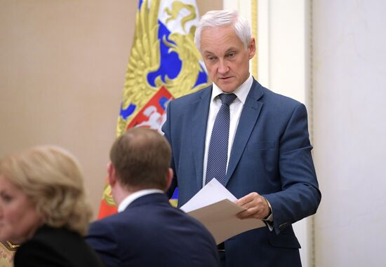 President Vladimir Putin conducts meeting on economic matters