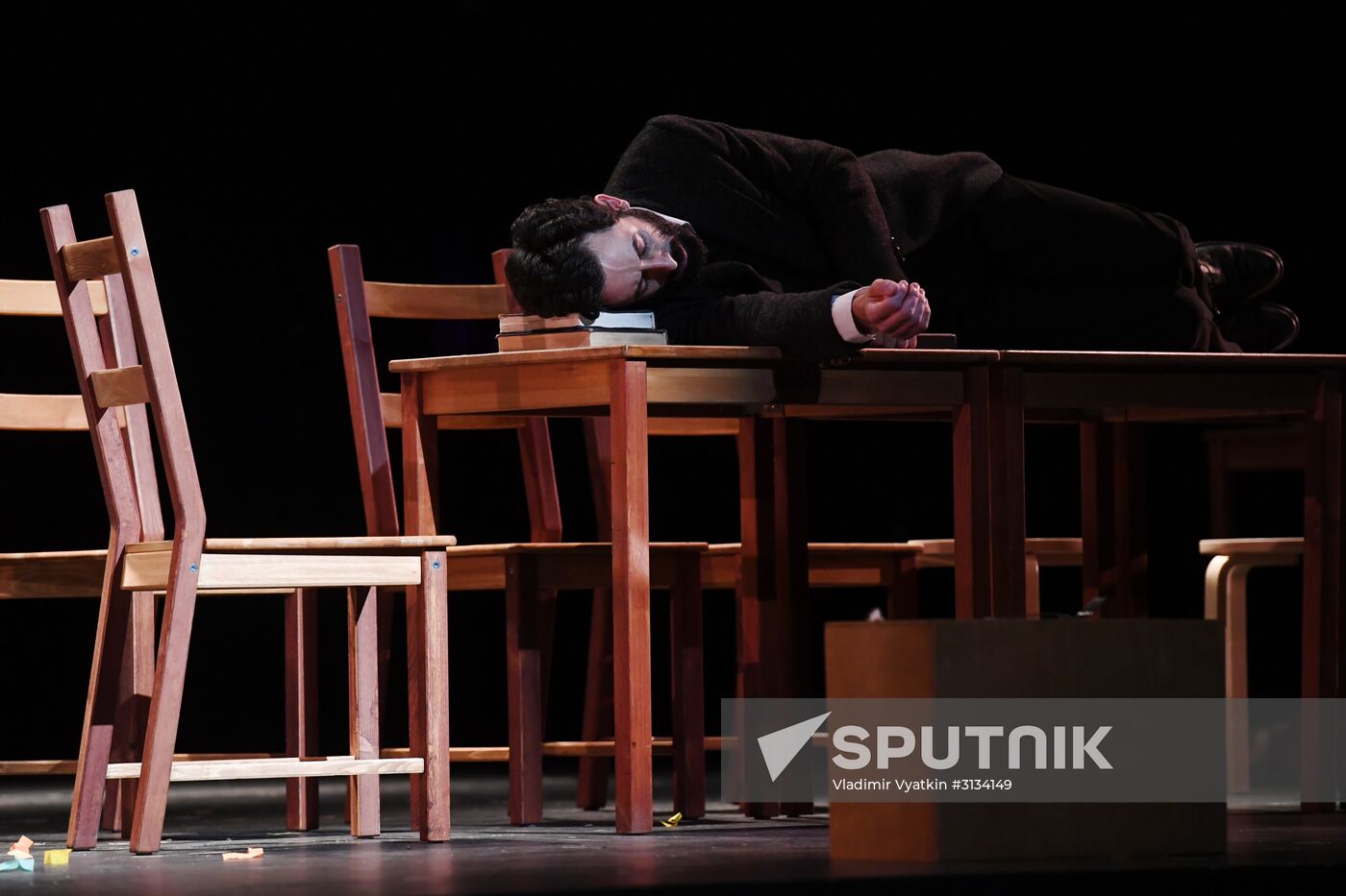 Rehearsal of play "Track 3" at the Chekhov International Theater Festival
