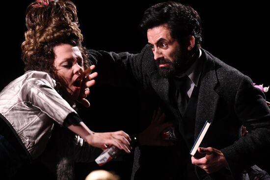 Rehearsal of play "Track 3" at the Chekhov International Theater Festival