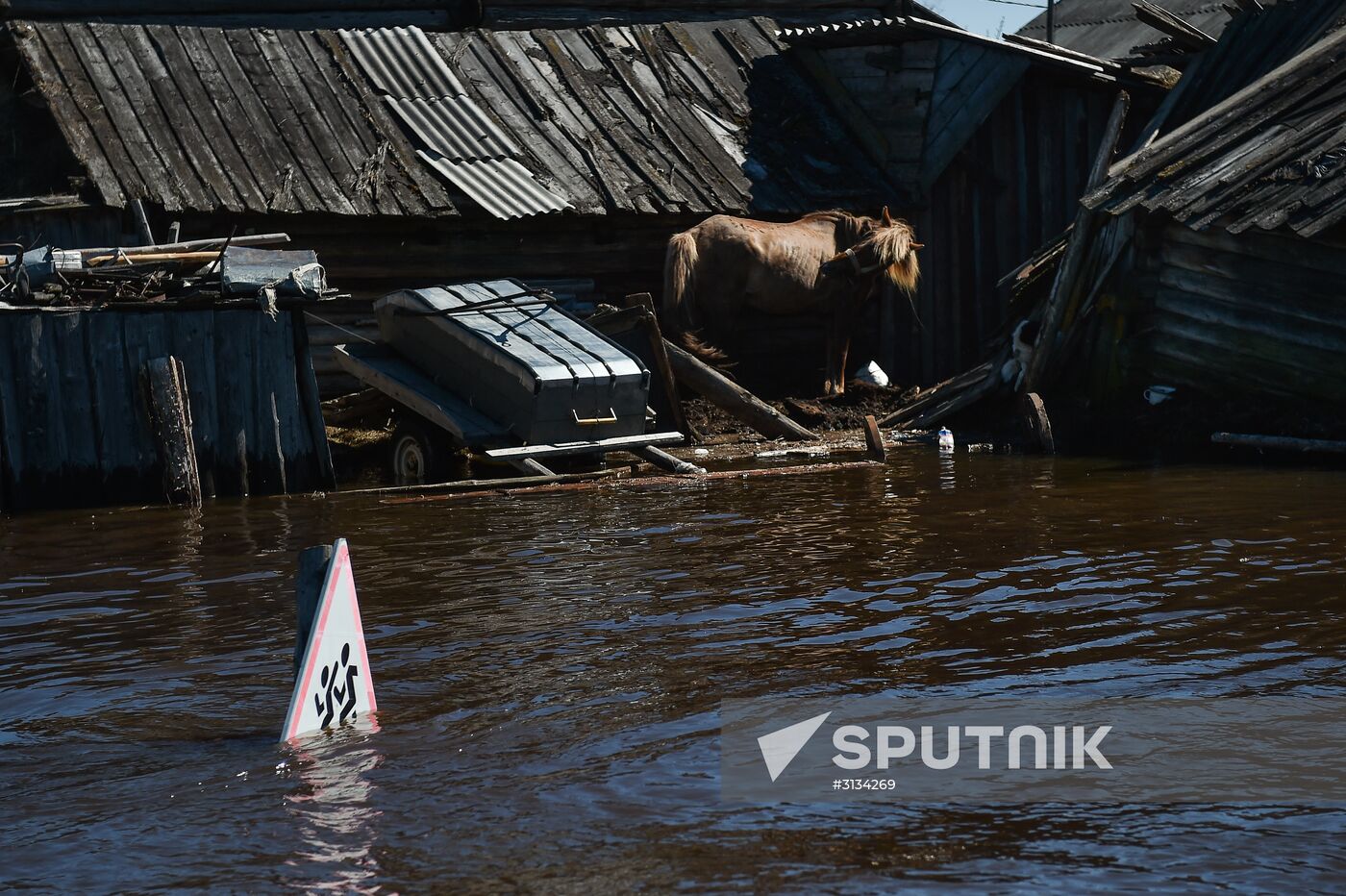 Flash flood in Komi