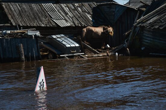 Flash flood in Komi