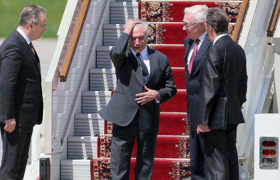 Brazilian President Michel Temer arrives in Moscow