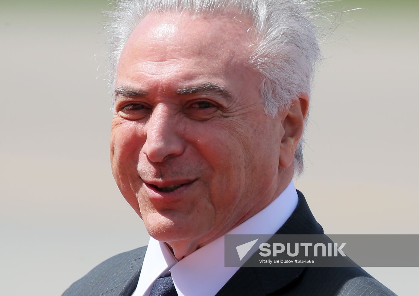 Brazilian President Michel Temer arrives in Moscow