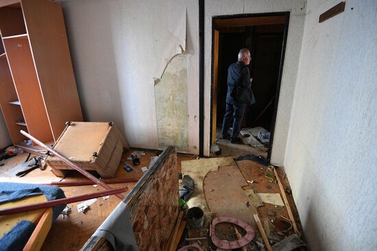 Demolition of Moscow's last K-7 series five-story building