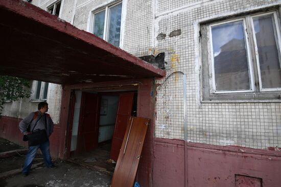 Demolition of Moscow's last K-7 series five-story building