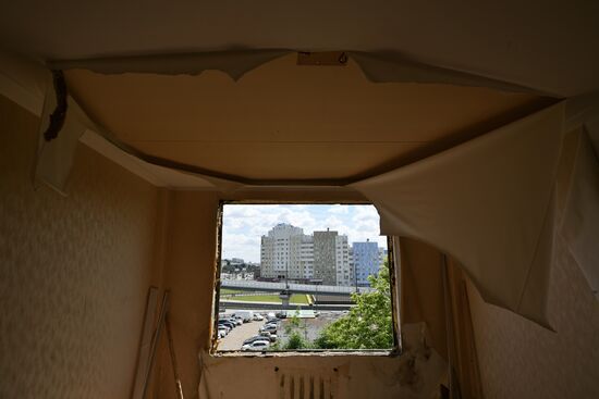 Demolition of Moscow's last K-7 series five-story building