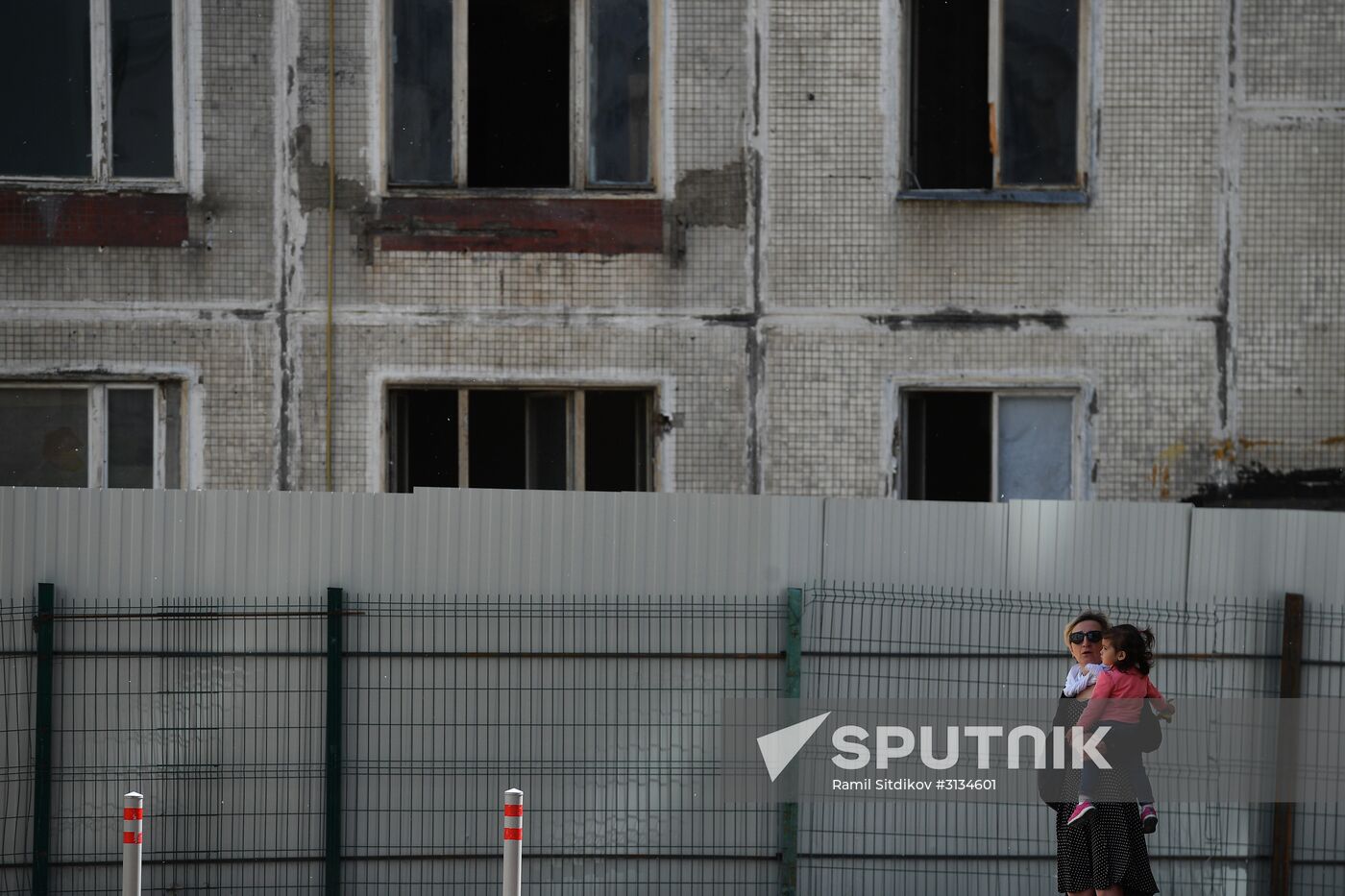 Demolition of Moscow's last K-7 series five-story building