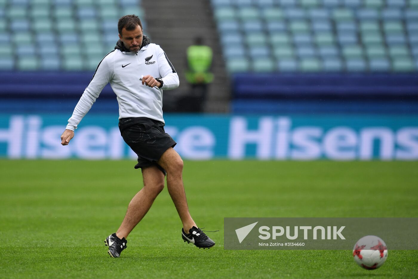 Football. 2017 FIFA Confederations Cup. Training session of New Zealand’s national team
