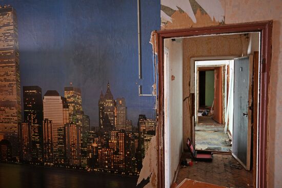 Demolition of Moscow's last K-7 series five-story building