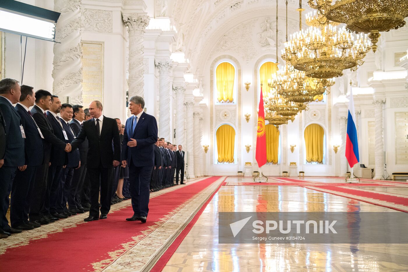 Vladimir Putin holds talks with President of Kyrgyzstan Almazbek Atambayev