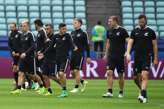 Football. 2017 FIFA Confederations Cup. Training session of New Zealand’s national team
