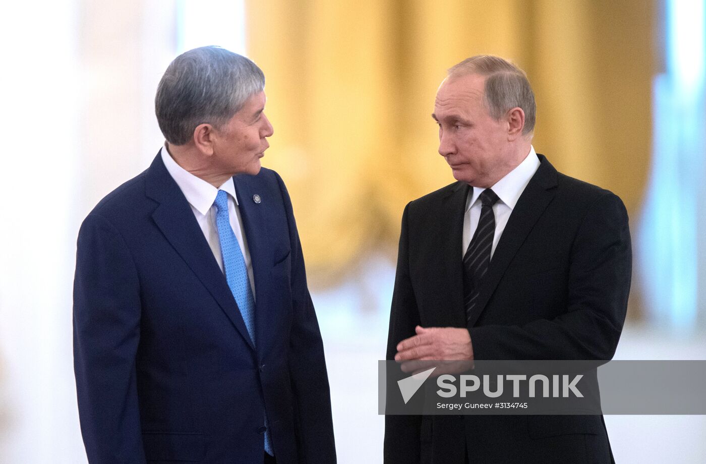 Vladimir Putin holds talks with President of Kyrgyzstan Almazbek Atambayev