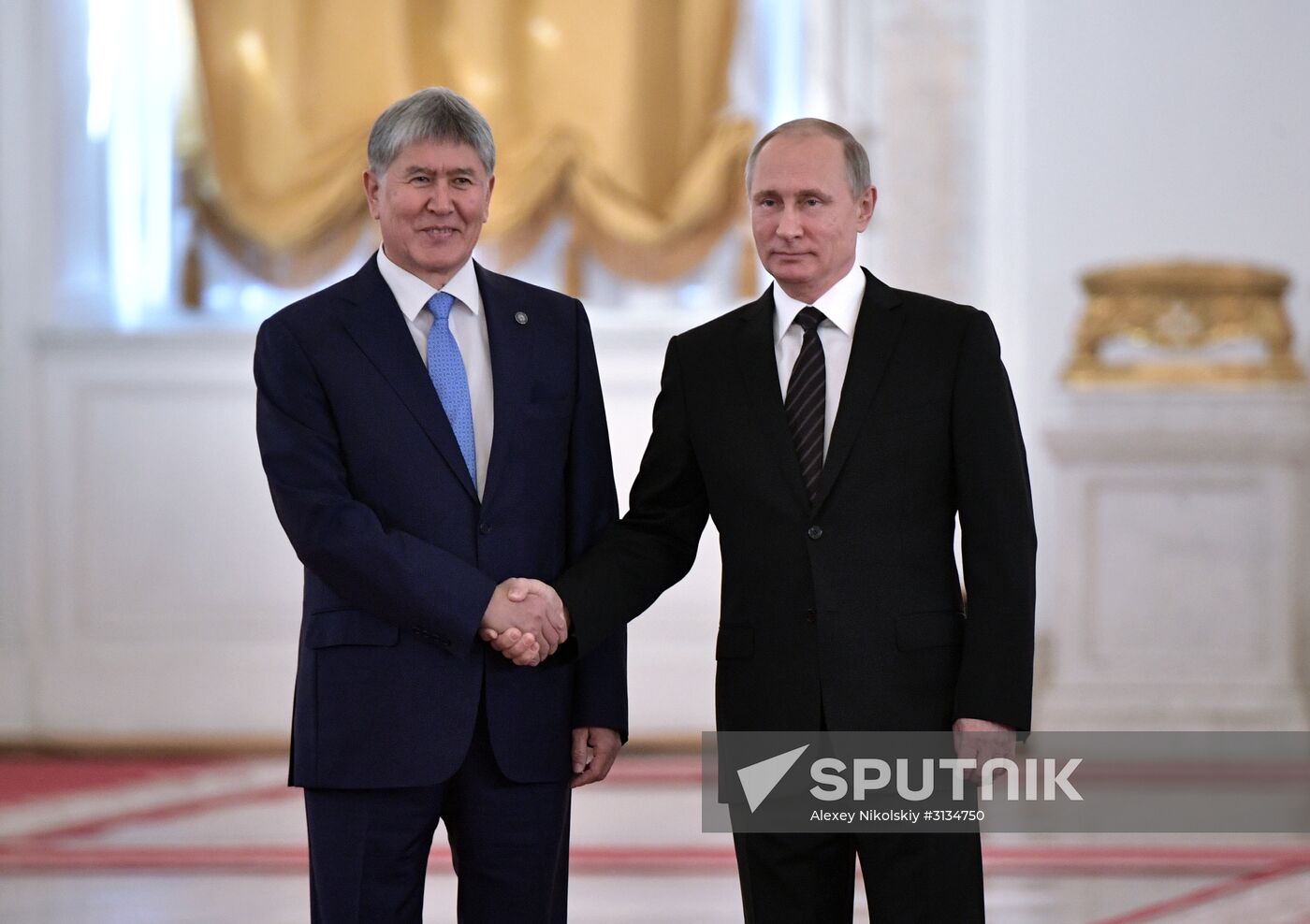 Vladimir Putin holds talks with President of Kyrgyzstan Almazbek Atambayev