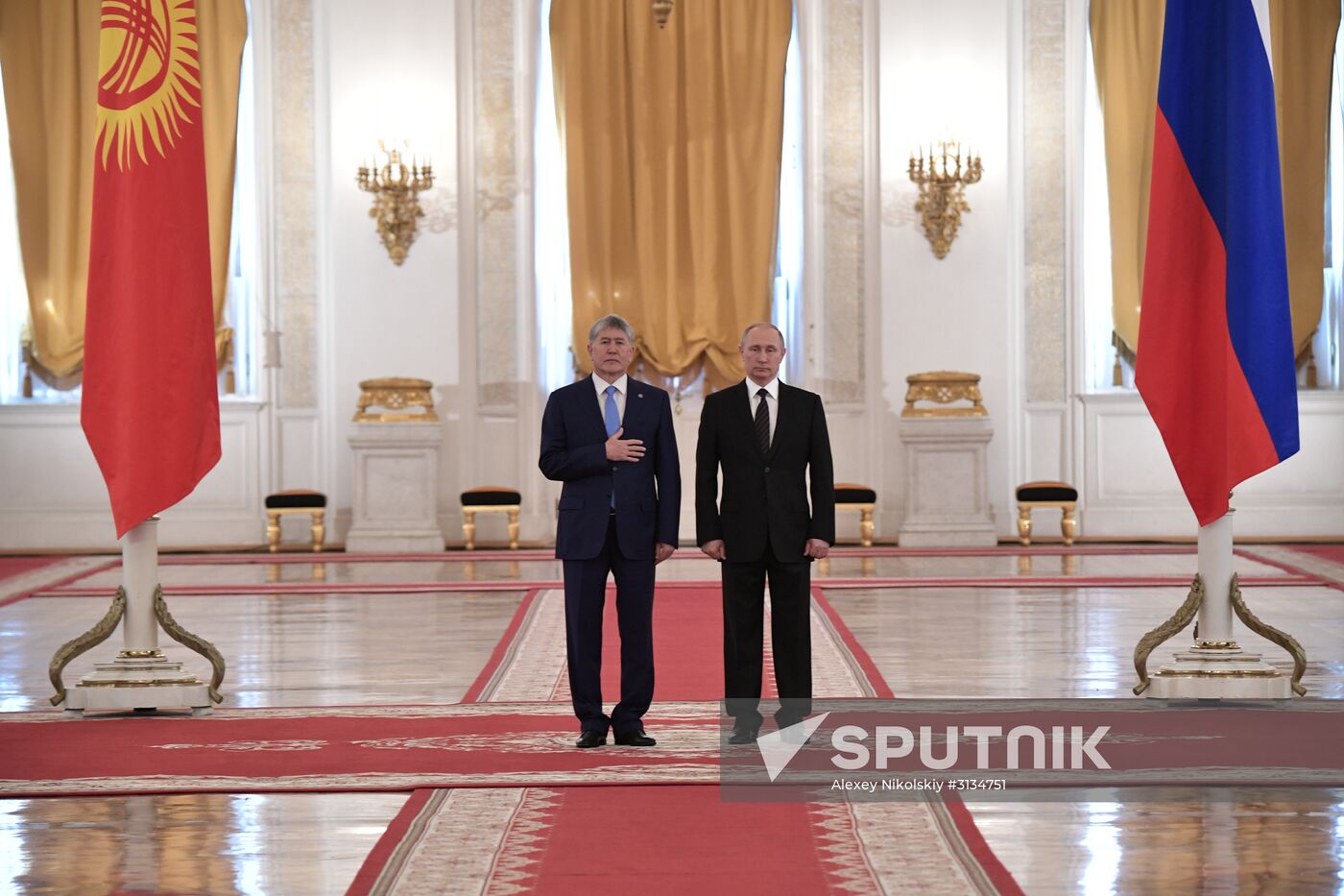 Vladimir Putin holds talks with President of Kyrgyzstan Almazbek Atambayev