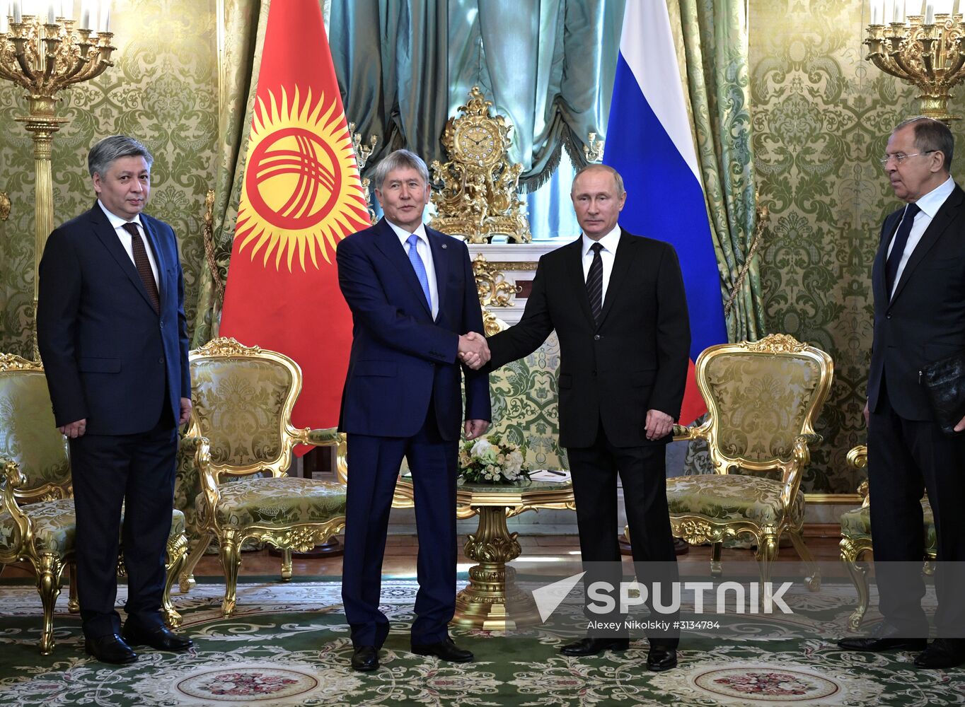 Vladimir Putin holds talks with President of Kyrgyzstan Almazbek Atambayev