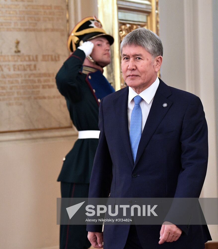 Vladimir Putin holds talks with President of Kyrgyzstan Almazbek Atambayev