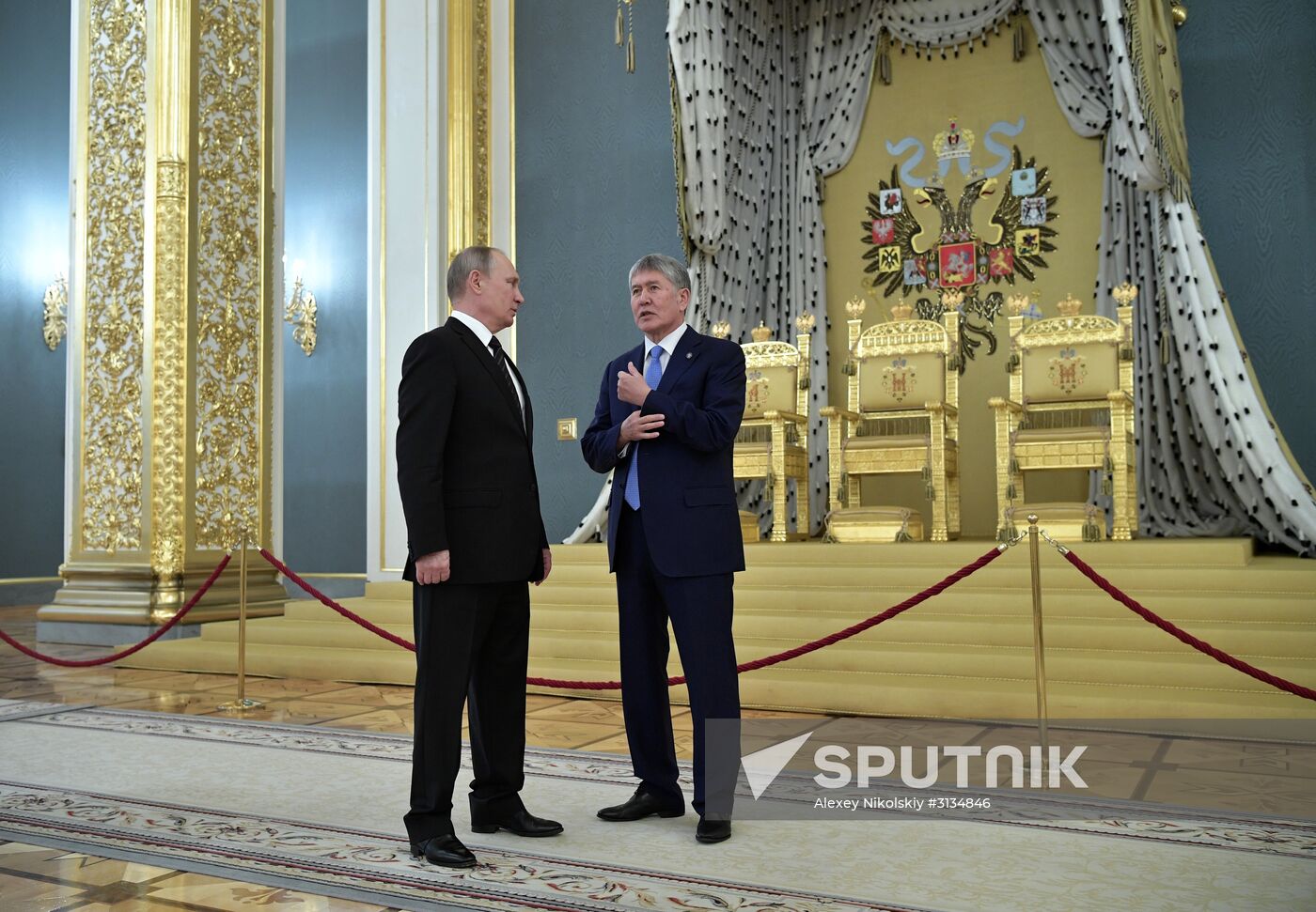 Vladimir Putin holds talks with President of Kyrgyzstan Almazbek Atambayev