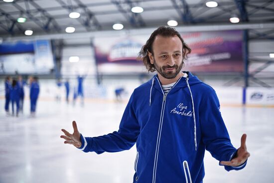 Rehearsal of Ilia Averbukh figure skating show "Romeo and Juliet"