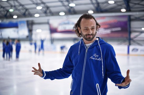 Rehearsal of Ilia Averbukh figure skating show "Romeo and Juliet"