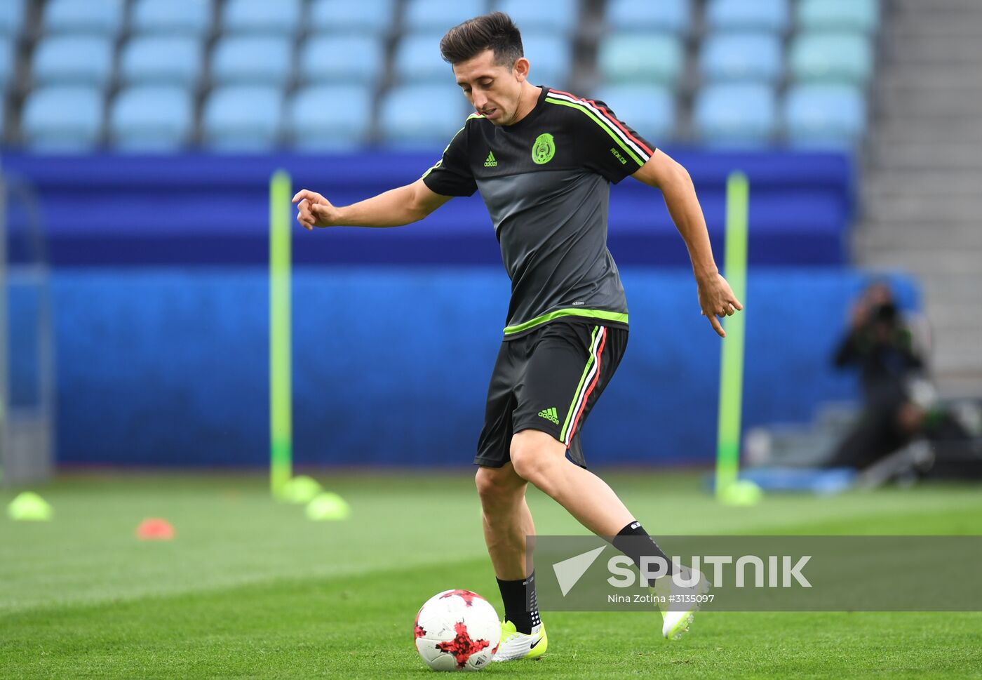Football. 2017 FIFA Confederations Cup. Training session of Mexico's national team