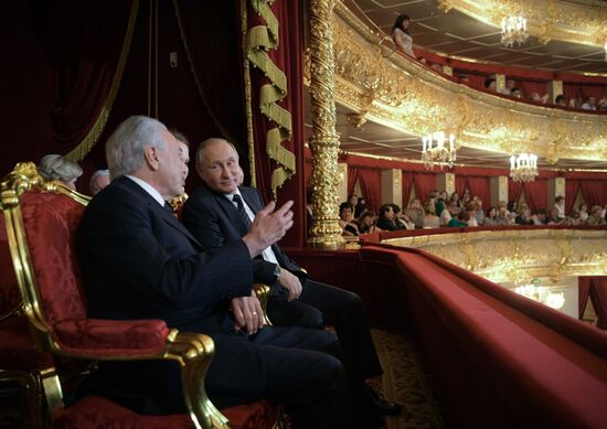 President Putin and Brazil's President Temer attend Bolshoi Theate show