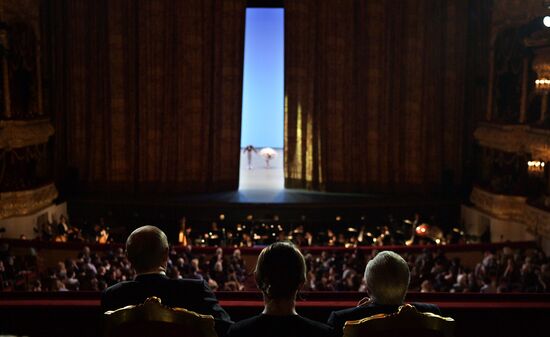 President Putin and Brazil's President Temer attend Bolshoi Theate show