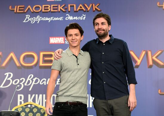 News conference with cast and crew of Spider-Man: Homecoming