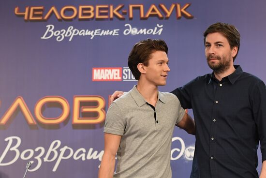News conference with cast and crew of Spider-Man: Homecoming