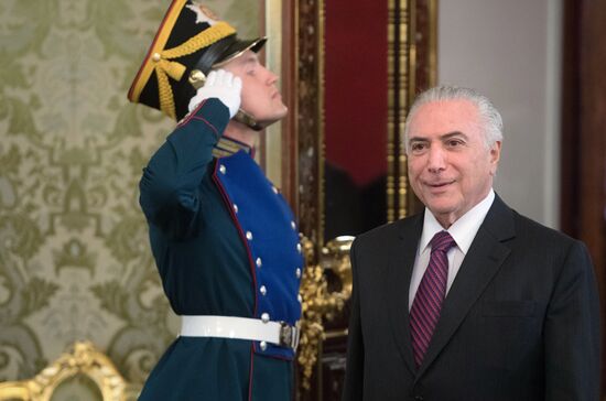 President Vladimir Putin holds official meeting with Brazilian President Michel Temer