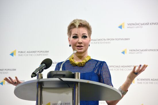 News conference by Maria Maksakova in Kiev