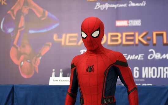 News conference with cast and crew of Spider-Man: Homecoming