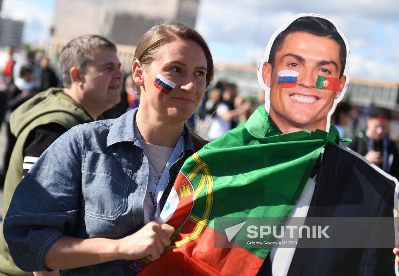 Spartak Stadium ahead of 2017 FIFA Confederations Cup match. Russia vs. Portugal
