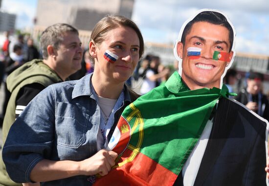 Spartak Stadium ahead of 2017 FIFA Confederations Cup match. Russia vs. Portugal