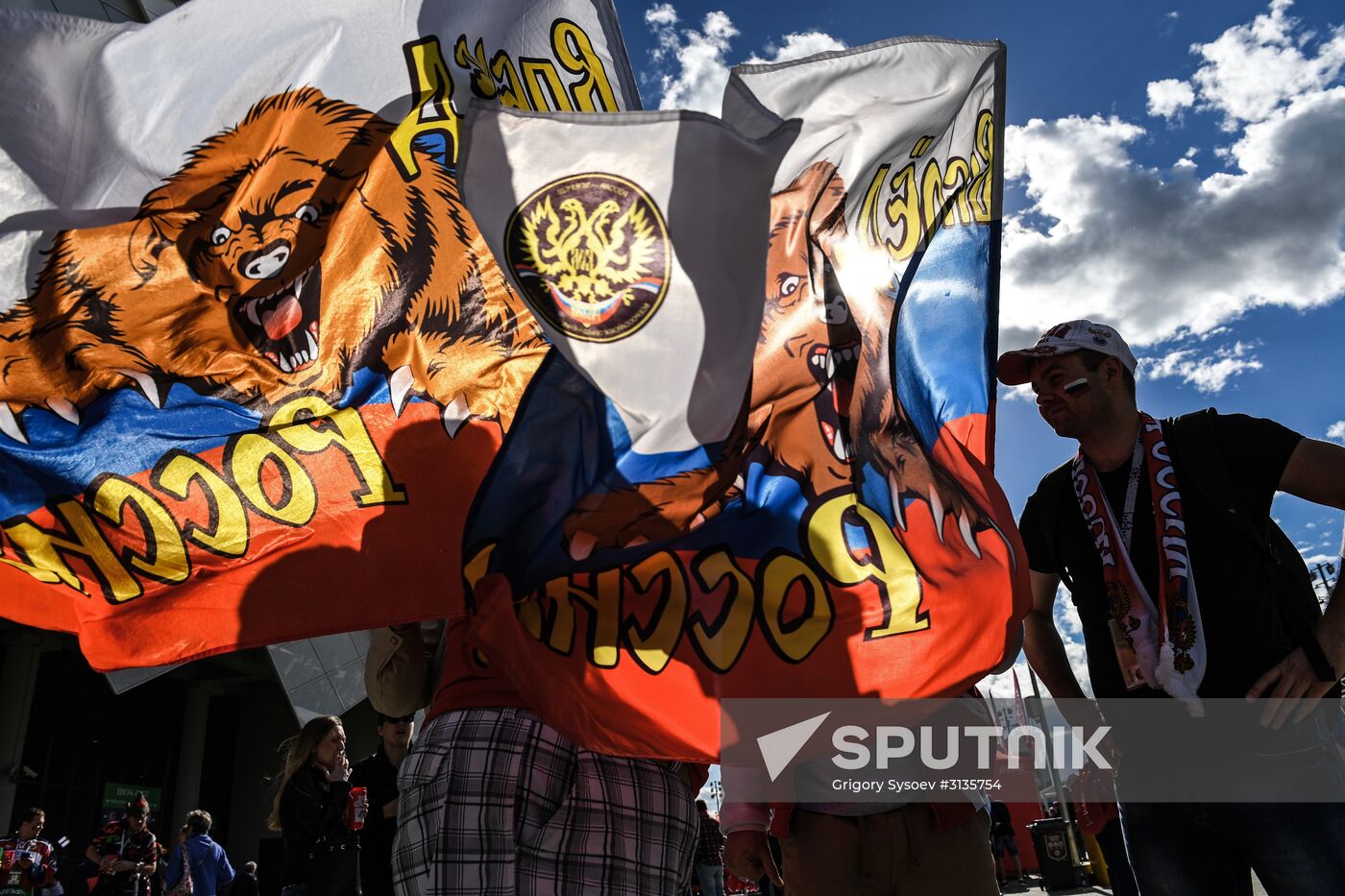 Spartak Stadium ahead of 2017 FIFA Confederations Cup match. Russia vs. Portugal