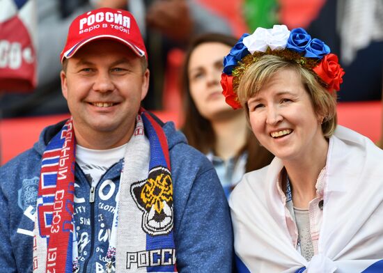 Spartak Stadium ahead of 2017 FIFA Confederations Cup match. Russia vs. Portugal