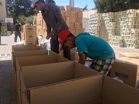 Humanitarian aid from Akhmat Kadyrov Foundation in Damascus
