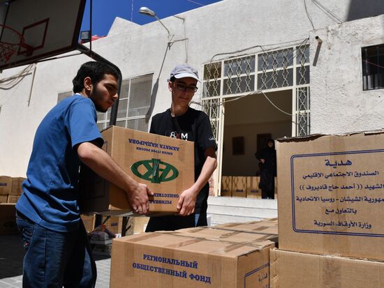 Akhmat Kadyrov Fud's humanitarian aid brought to Damascus