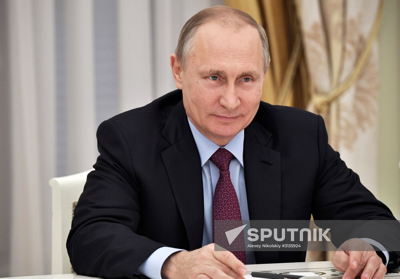 Russian President Vladimir Putin meets with Royal Dutch Shell CEO Ben van Beurden