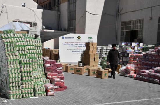 Humanitarian aid from Akhmat Kadyrov Foundation in Damascus