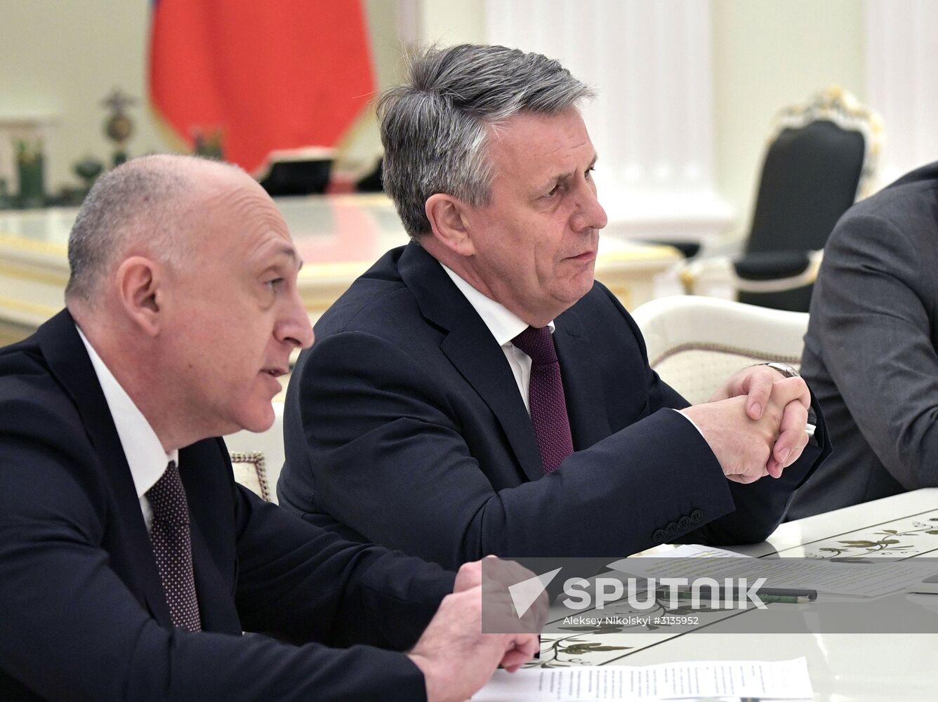 Russian President Vladimir Putin meets with Royal Dutch Shell CEO Ben van Beurden