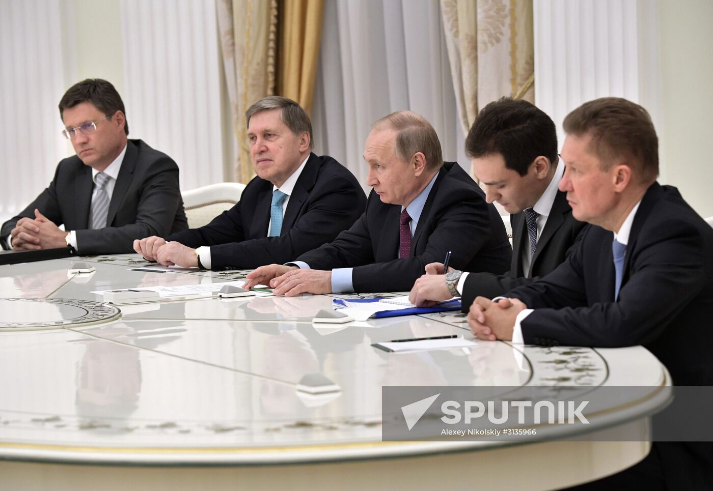 Russian President Vladimir Putin meets with Royal Dutch Shell CEO Ben van Beurden