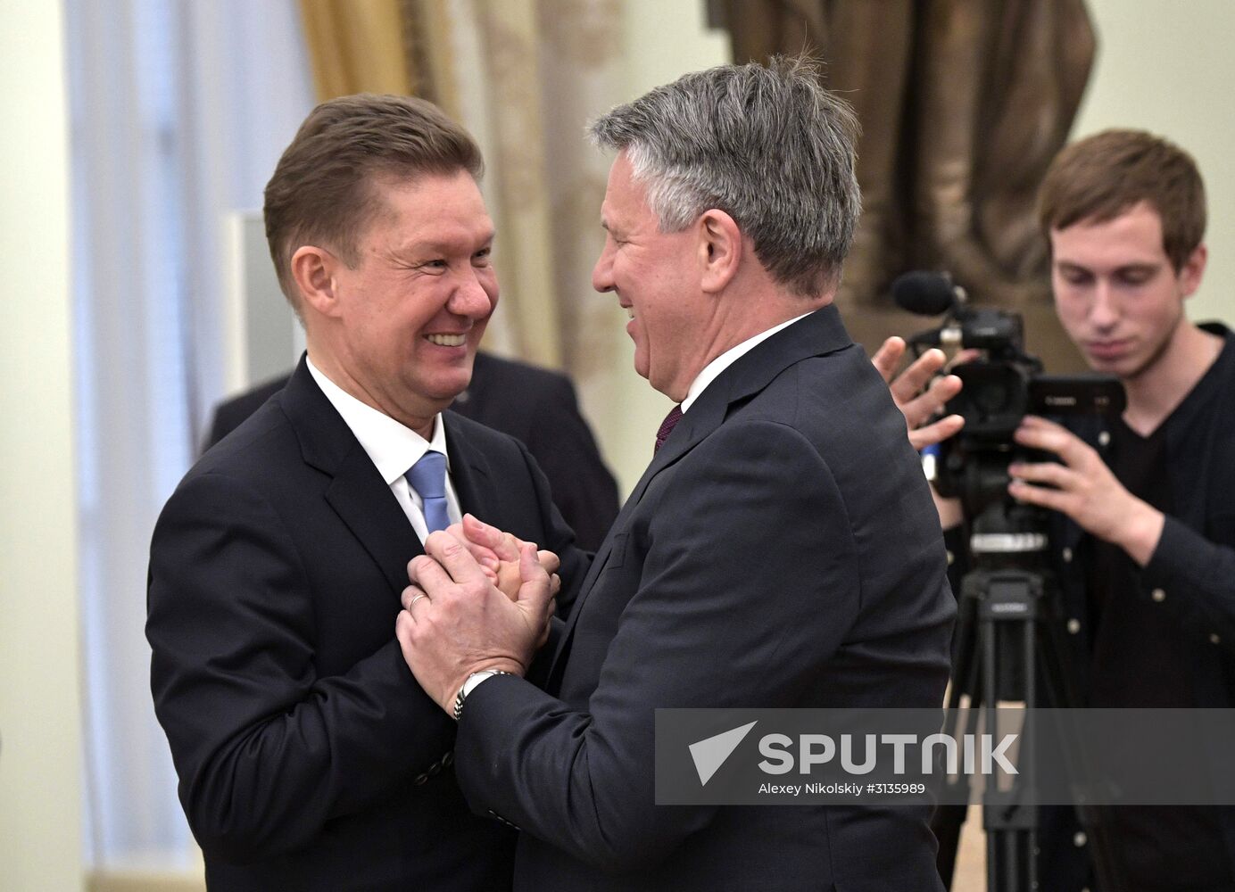 Russian President Vladimir Putin meets with Royal Dutch Shell CEO Ben van Beurden