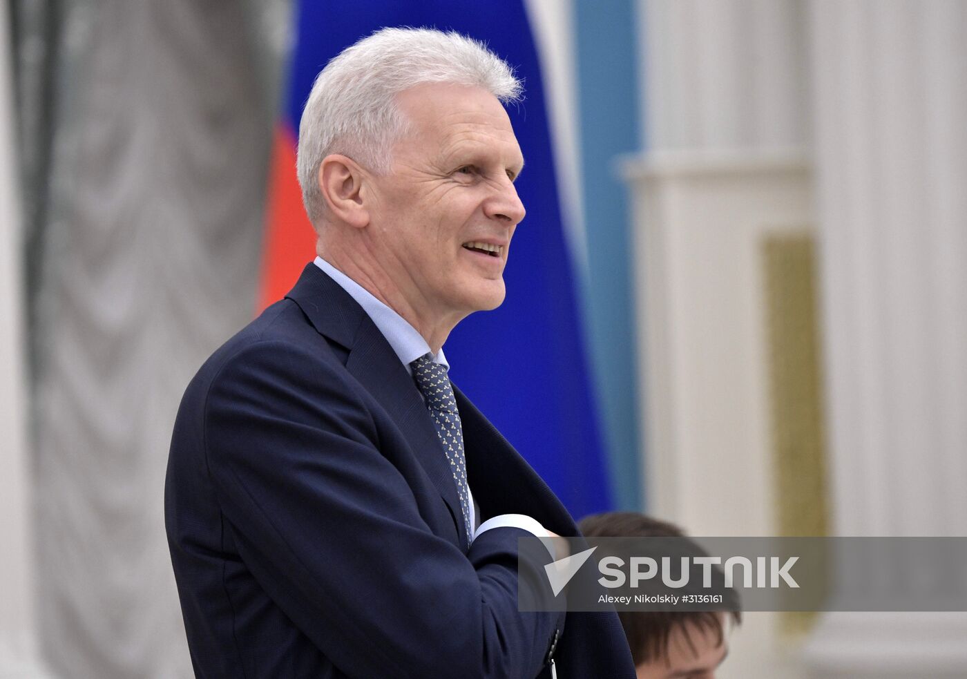 Russian President Vladimir Putin meets with graduating class teachers