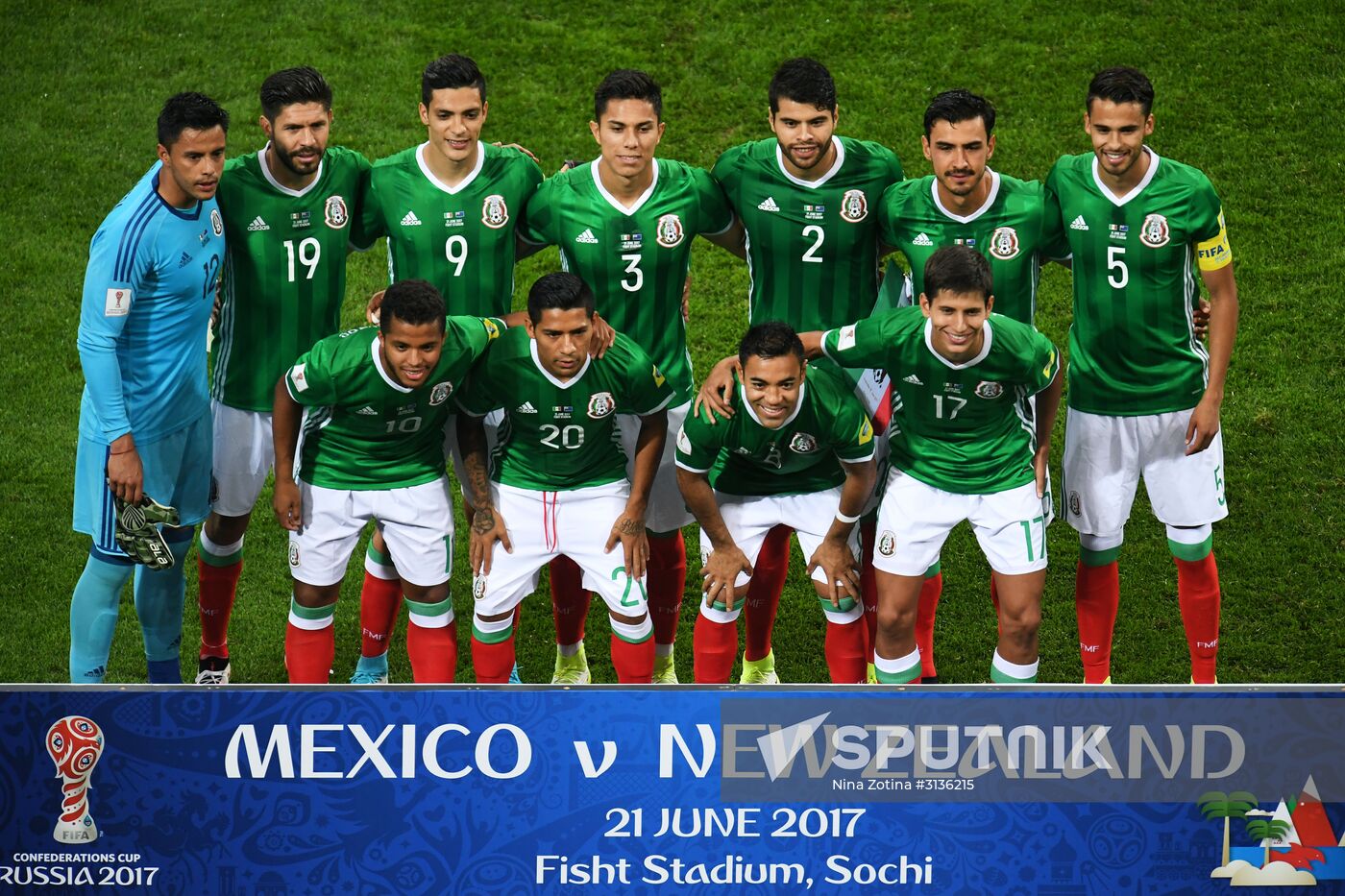 Football. 2017 FIFA Confederations Cup. Mexico vs. New Zealand